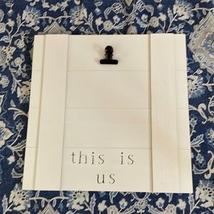 Kirkland “This is Us” wooden photo holder